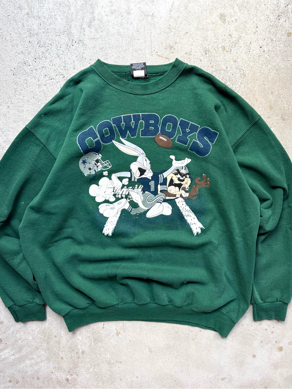 90s Looney Tunes Dallas Cowboys Vintage Men’s Cartoon Crewneck XL 26x28
